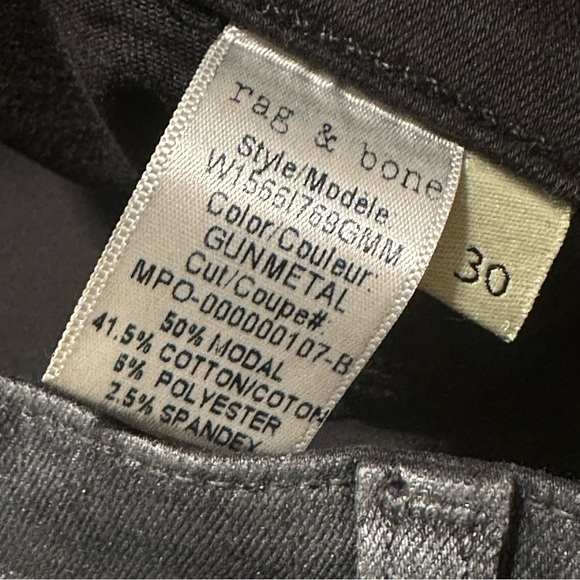 Rag & Bone Metallic Coated Skinny Jeans - Picture 8 of 8